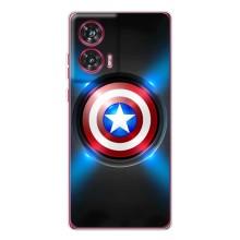 Чохол с Щітом Капітана Америки на Motorola Edge 50 Fusion – Яскраий Щит Капітана