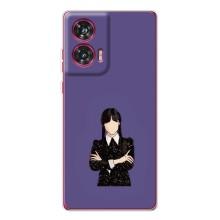 Чохли Венсдей на Motorola Edge 50 Fusion Уенсдей (AlphaPrint) (Венздей у чорному)