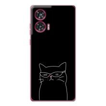 Чохол з малюнком кіт на Motorola Edge 50 Fusion (Байдужий кіт)