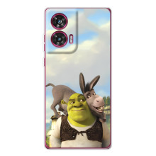 Чехол с мультфильмом Шрек на Motorola Edge 50 Fusion – Шрек и осел