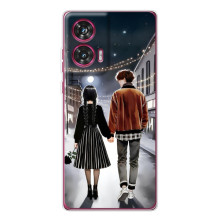 Чехол с дизайном Венздей 2 на Motorola Edge 50 Fusion – Уэнсдей и Тайлер