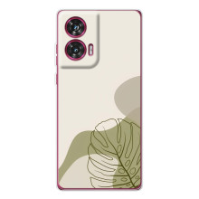 Силиконовый чехол с принтом в цветах на Motorola Edge 50 Fusion – Монстера зелёная