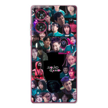 Чехол Гра в кальмара для Motorola Edge 50 Fusion – Коллаж игры кальмара