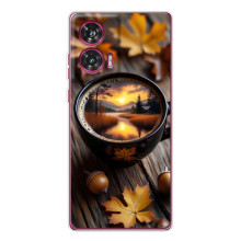 Чехол с уникальным дизайном «Осень с кофе» для Motorola Edge 50 Fusion