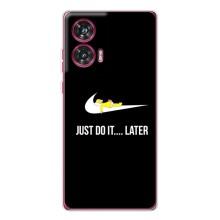 Силиконовый Чехол на Motorola Edge 50 Fusion с картинкой Nike – Later