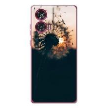 Силиконовый Чехол с одуванчиками на Motorola Edge 50 Fusion – Красивый одуванчик