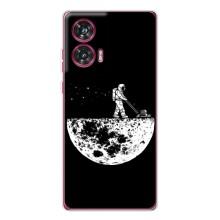 Силиконовый Чехол с принтом "Космонавты" на Motorola Edge 50 Fusion – Космонавт