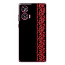 Силиконовый Чехол на Motorola Edge 50 Fusion – Красная Вышиванка