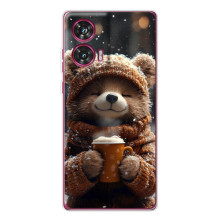 Друкований чохол 'Звірята з кавою' для Motorola Edge 50 Fusion – Мішка з кавою