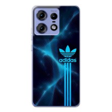 Чехлы Адидас для Motorola Edge 50 Pro (AlphaPrint) (Синий Адидас)