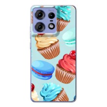Чехлы с Фруктами для Motorola Edge 50 Pro (VPrint) (Кексики)