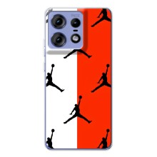 Чехлы для Motorola Edge 50 Pro - с картинкой JORDAN (AlphaPrint) (Лого Джордан)