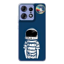 Чехол NASA для Motorola Edge 50 Pro (AlphaPrint) (Мальчик в шлеме)