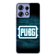 Чехол PUBG для Мото Ейдж 50 Про (AlphaPrint) (Лого PUBG)