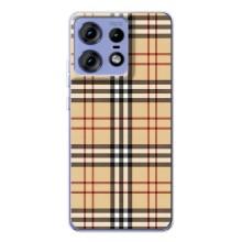 Чехол с Брендами одежды на Моторола Мото Ейдж 50 Про – Burberry стиль