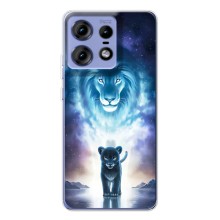 Чехол со Львом для Motorola Edge 50 Pro (VPrint) (Маленький лев)