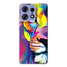 Чехол со Львом для Motorola Edge 50 Pro (VPrint) (Яркий Лев)