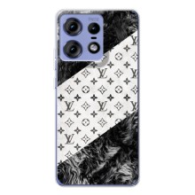 Чехол Стиль Louis Vuitton на Motorola Edge 50 Pro (LV на белом)