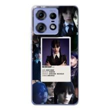 Чехлы Венсдей на Motorola Edge 50 Pro Уэнсдей (AlphaPrint) (коллаж Уэнздей)