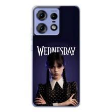 Чехлы Венсдей на Motorola Edge 50 Pro Уэнсдей (AlphaPrint) (Wednesday)