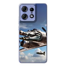 Чехол с мемом Тралалело тралала на Motorola Edge 50 Pro (Бомбардиро крокодило)