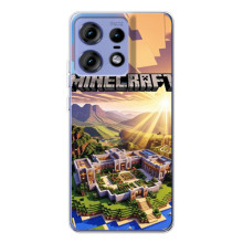 Чехол с картинками Майнкрафт для Мото Ейдж 50 Про (Minecraft)