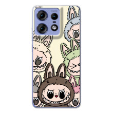 Чехол с Лабубу на Motorola Edge 50 Pro – Коллаж Лабубу