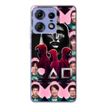 Чохол Гра в кальмара для Motorola Edge 50 Pro – Персонажі гри кальмара