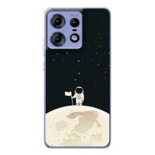 Космические Чехлы для Мото Ейдж 50 Про (VPrint) (На луне)