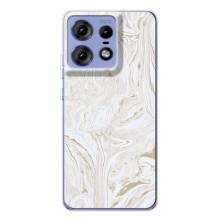 Мраморный чехол на Motorola Edge 50 Pro (VPrint) (Белый мрамор)