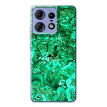 Мраморный чехол на Motorola Edge 50 Pro (VPrint) (Салатный Мрамор)