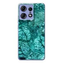 Мраморный чехол на Motorola Edge 50 Pro (VPrint) (Зеленый мрамор)
