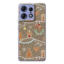 Новогодние, Праздничные Чехлы для Motorola Edge 50 Pro - 2024 год (Новогодние пряники)