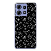 Новогодние, Праздничные Чехлы для Motorola Edge 50 Pro - 2024 год (Новогодний фон)