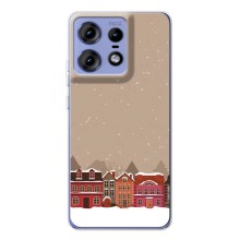 Новогодние, Праздничные Чехлы для Motorola Edge 50 Pro - 2024 год (Зимний город)