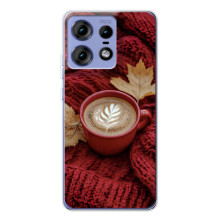 Чохол з унікальним дизайном 'Осінь з кавою' для Motorola Edge 50 Pro – Кава на ковдрі