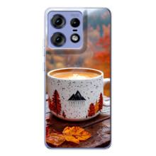 Чохол з унікальним дизайном 'Осінь з кавою' для Motorola Edge 50 Pro – Кава на природі