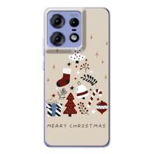 Рождественские Чехлы для Motorola Edge 50 Pro (VPrint) (Merry Christmas)