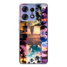 Силиконовый чехол с КАРТИНКАМИ лето для Motorola Edge 50 Pro (AlphaPrint) (Летний отпуск)