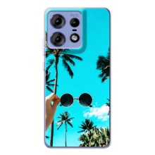 Силиконовый чехол с КАРТИНКАМИ лето для Motorola Edge 50 Pro (AlphaPrint) (Взгляд лето)