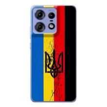 Украинские Чехлы для Motorola Edge 50 Pro с картинкой УПА (AlphaPrint) (Флаг УПА)