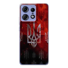 Украинские Чехлы для Motorola Edge 50 Pro с картинкой УПА (AlphaPrint) (ГЕРБ УПА)