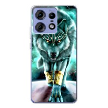 Защитные чехлы для Мото Ейдж 50 Про (AlphaPrint) (ХИТ продаж) ВОЛК (Яркий волк)