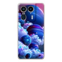 Чехлы КОСМОС для Motorola Edge 50 Ultra – Синие планеты