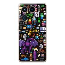Чехол майнкрафт для Motorola Edge 50 Ultra – Все персонажи