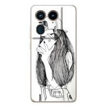 Чехол с печатью для Motorola Edge 50 Ultra - (Мода) (AlphaPrint) (Фото девочки)