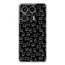 Чохол на тематику: Коти для Motorola Edge 50 Ultra – Котики на чорному