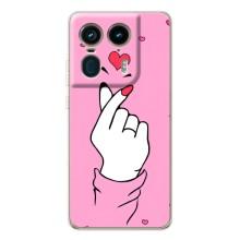 Чохол з принтом для Motorola Edge 50 Ultra (AlphaPrint - Знак сердечка)