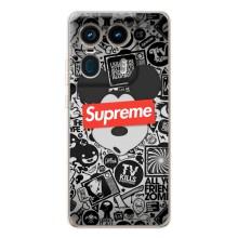 Чохол з Брендами одягу на Мото Ейдж 50 Ультра – Supreme Маус