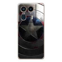 Чехол с Щитом Капитана Америки на Motorola Edge 50 Ultra – Ретро Щит Капитана